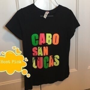 Girl’s size medium Black and neon Cabo San Lucas T-shirt